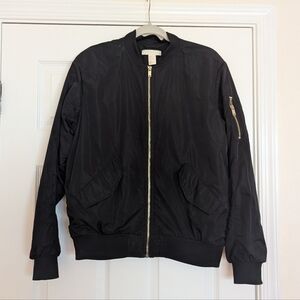 H&M black bomber jacket Size 6